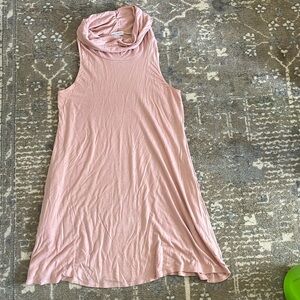 Socialite cowl neck jersey dress, blush pink, size S